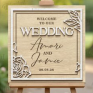 Personalized Wooden Wedding Entry Signs