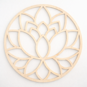 Lotus Flower Wooden Wall Art