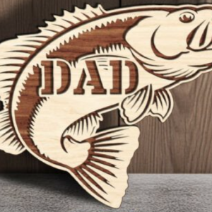 Fishing Scene Wooden Art