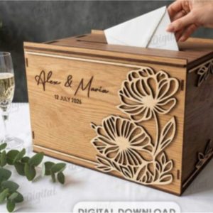 Personalized Wooden Wedding Card Box