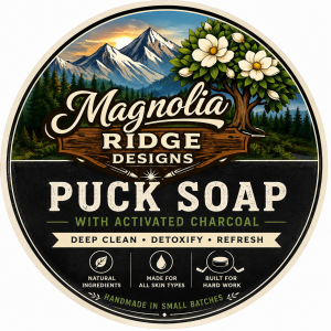 Hockey Puck Soap with Charcoal